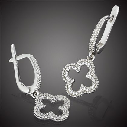 Сережки 632 цирконій білий Rh Timofeev