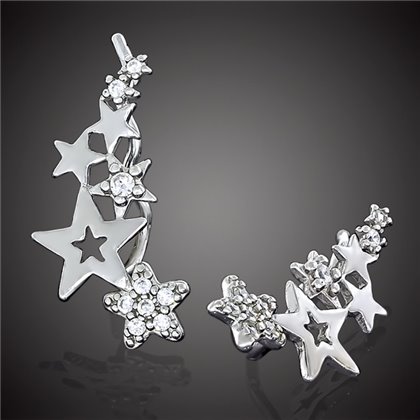 Сережки 688 цирконій білий Rh Timofeev