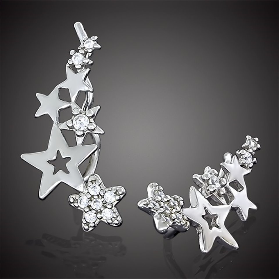 Сережки 688 цирконій білий Rh Timofeev