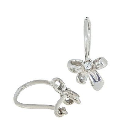 Сережки 814 цирконій білий Rh Timofeev