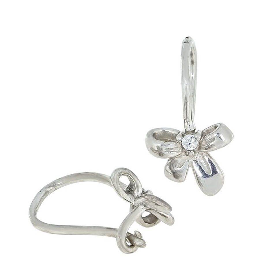 Сережки 814 цирконій білий Rh Timofeev