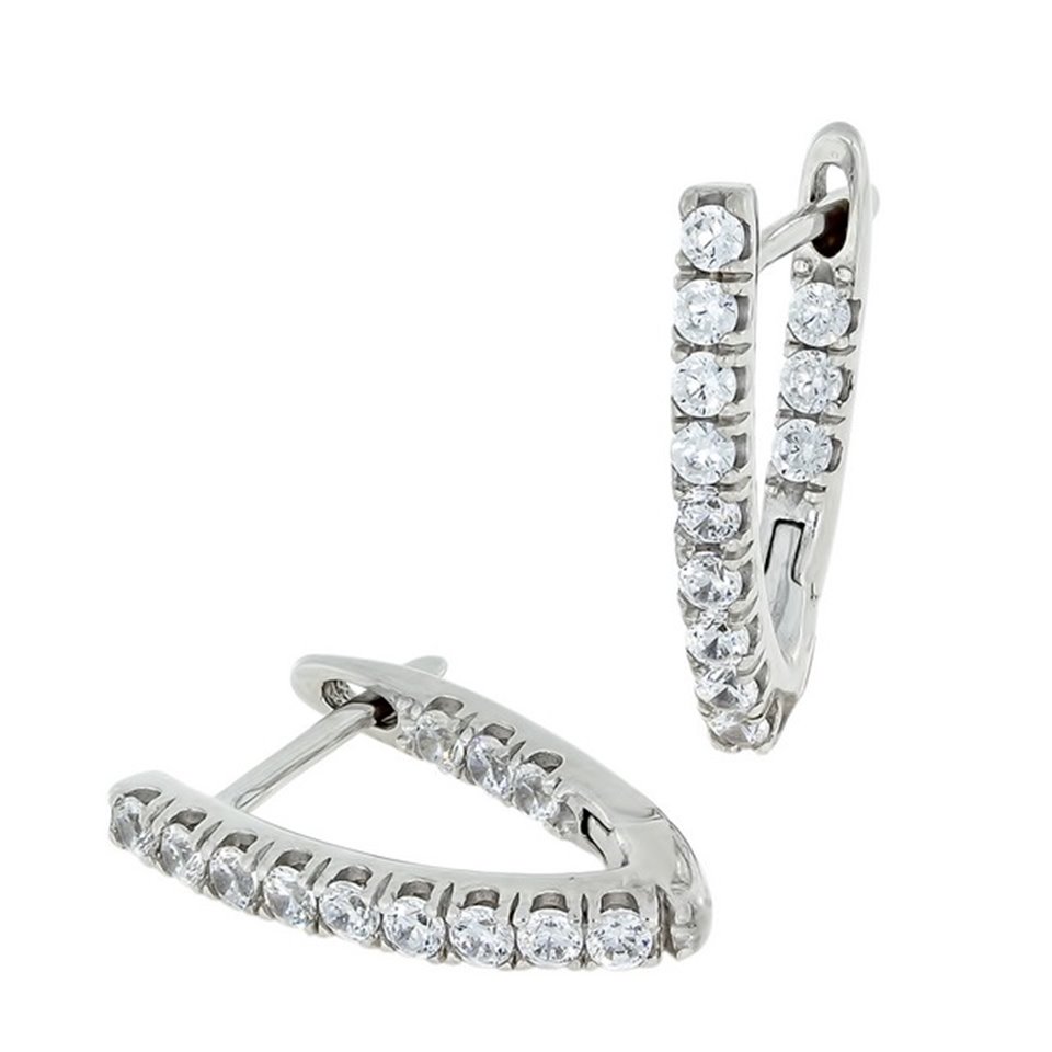 Сережки 817 цирконій білий Rh Timofeev