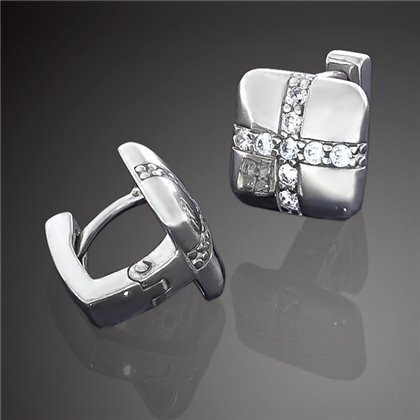 Сережки 823 цирконій білий Rh Timofeev