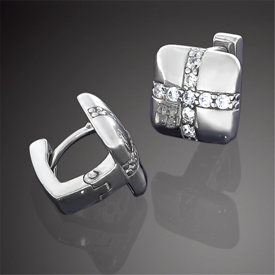 Сережки 823 цирконій білий Rh Timofeev