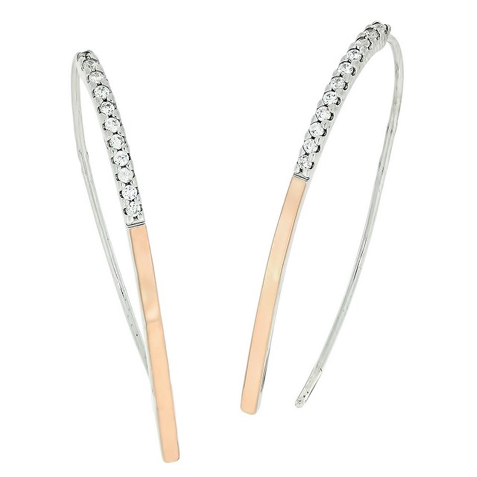 Сережки 825 цирконій білий Rh Timofeev