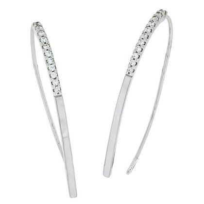 Сережки 825(2) цирконій білий Rh Timofeev