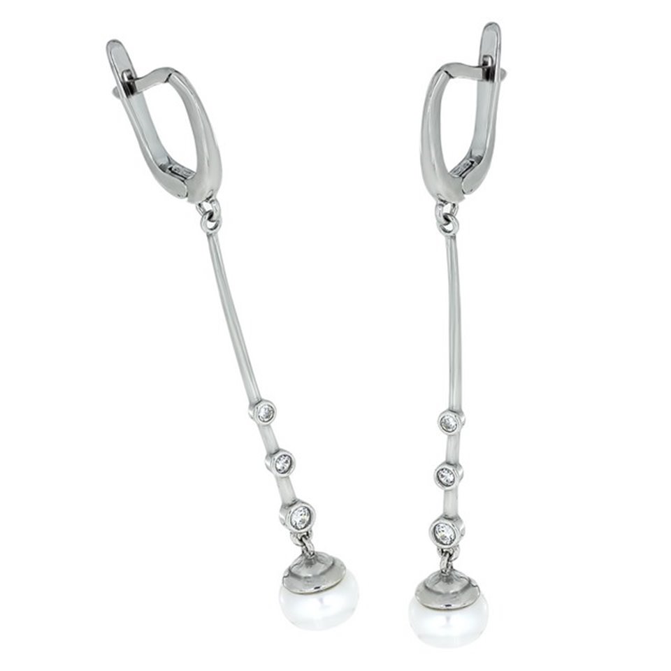 Сережки 826 перлина біла Rh Timofeev