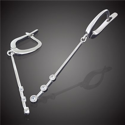 Сережки 826 цирконій білий Rh Timofeev