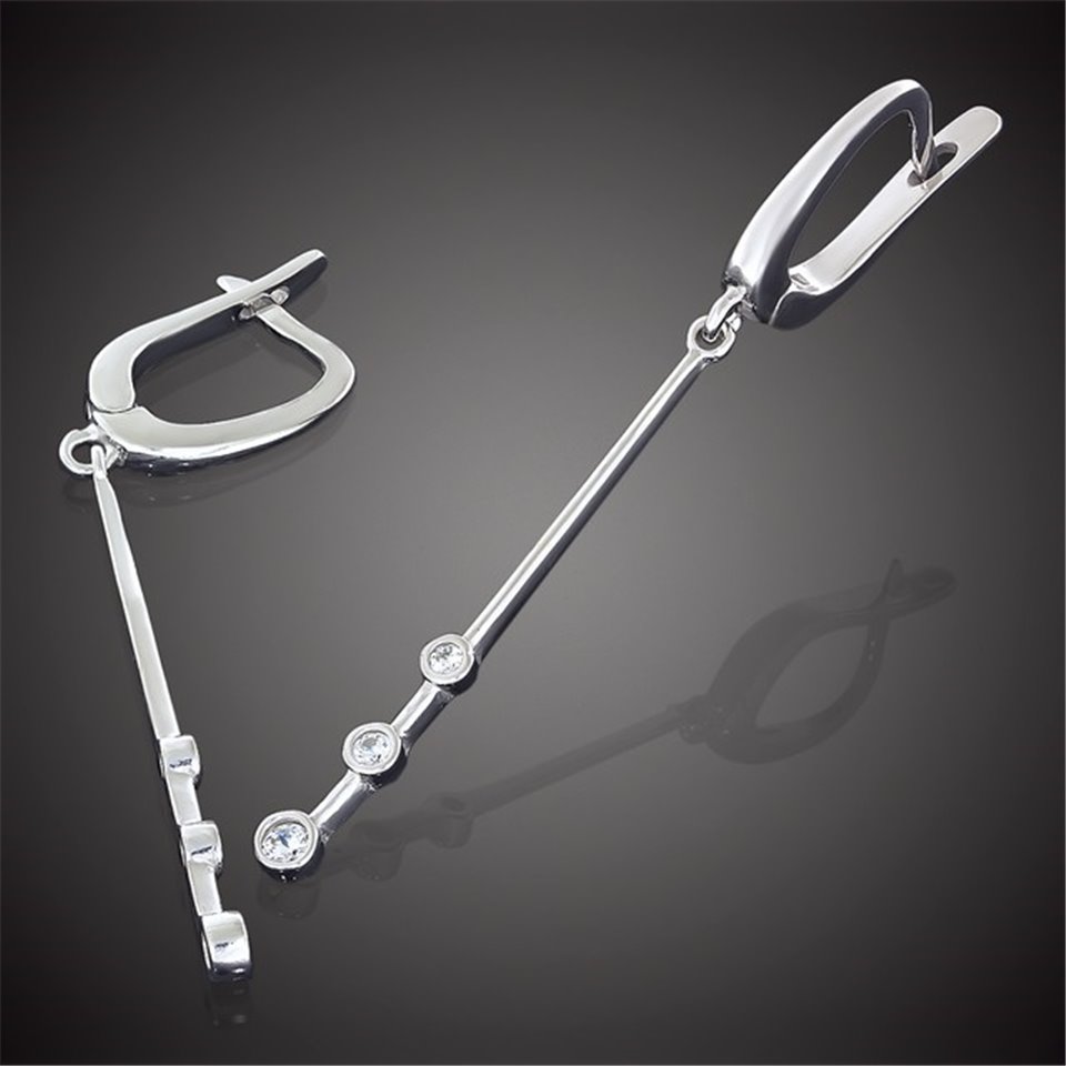 Сережки 826 цирконій білий Rh Timofeev