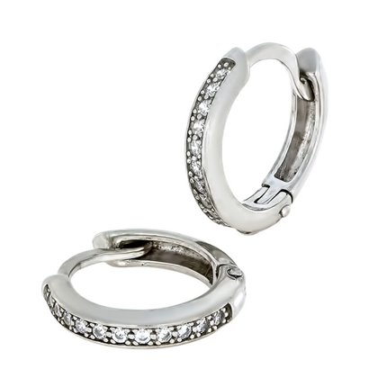 Сережки 832 цирконій білий Rh Timofeev