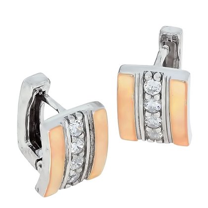 Сережки 843 цирконій білий Timofeev