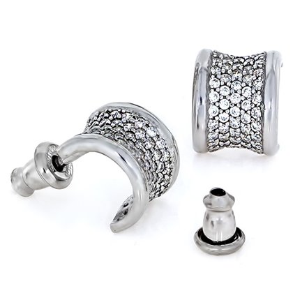 Сережки 849 цирконій білий Rh Timofeev