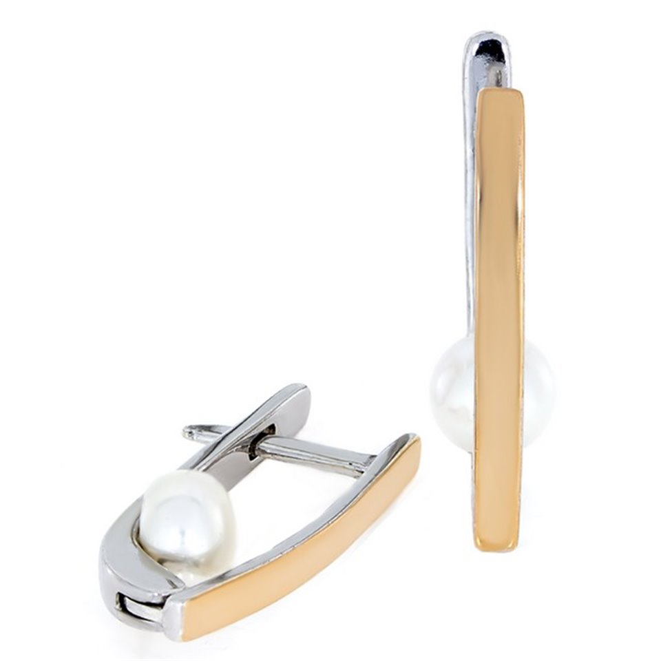 Сережки 853 перлина біла Rh Timofeev