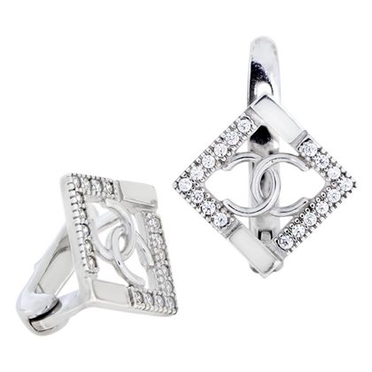 Сережки 892 цирконій білий Rh Timofeev