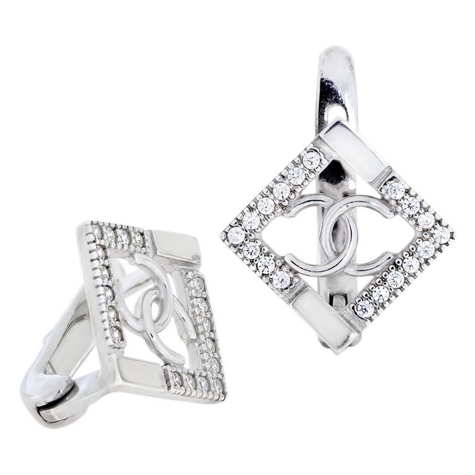 Сережки 892 цирконій білий Rh Timofeev