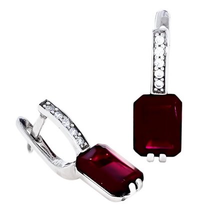 Сережки 676 гранат Rh Timofeev