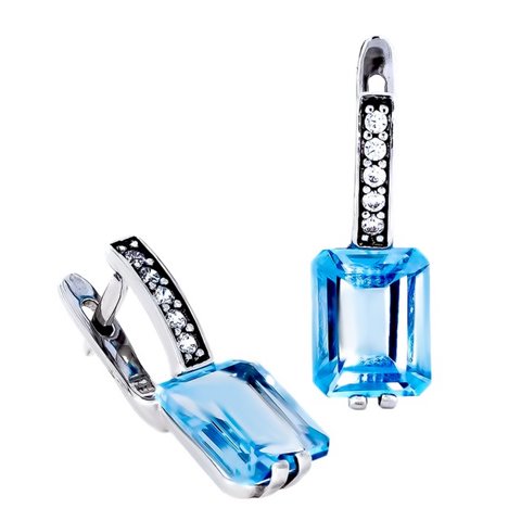 Сережки 676 топаз Rh Timofeev