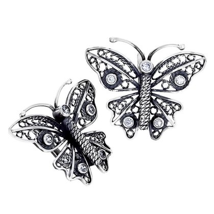 Сережки 909 цирконій білий Timofeev