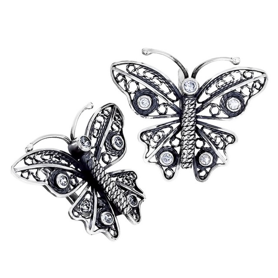 Сережки 909 цирконій білий Timofeev