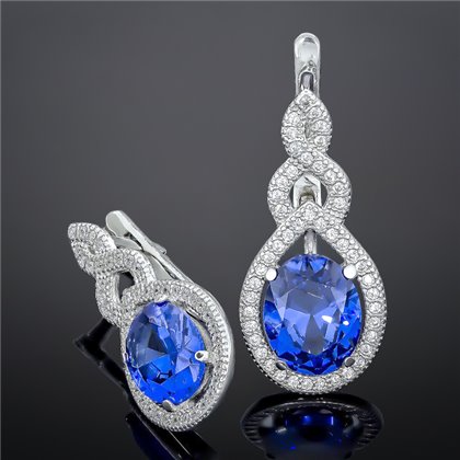 Сережки 553 альпініт синій Rh Timofeev