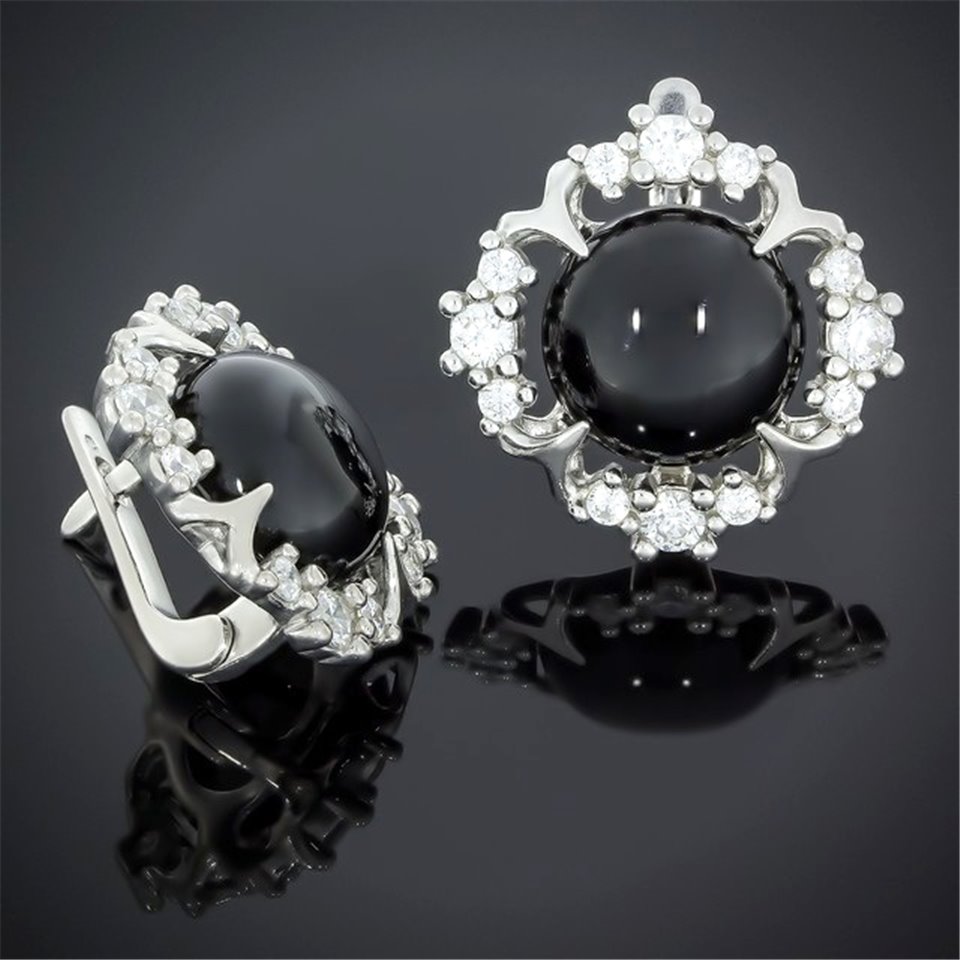 Сережки 550 онікс Rh Timofeev