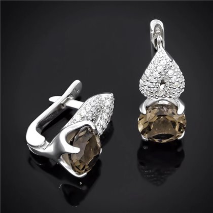 Сережки 512(2) раухтопаз Rh Timofeev