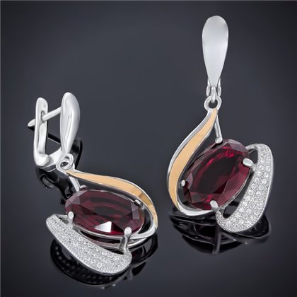 Сережки 509 альпініт червоний Rh Timofeev