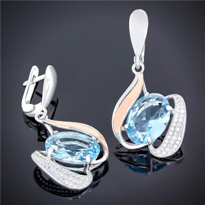 Сережки 509 альпініт блакитний Rh Timofeev