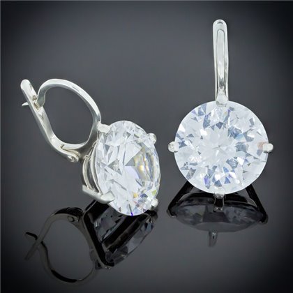 Сережки 129 білий Rh Timofeev