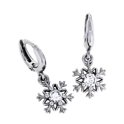 Сережки 918 цирконій білий Rh Timofeev
