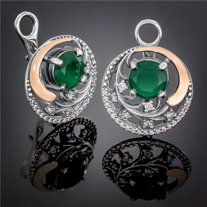 Сережки 378 альпініт зелений Timofeev