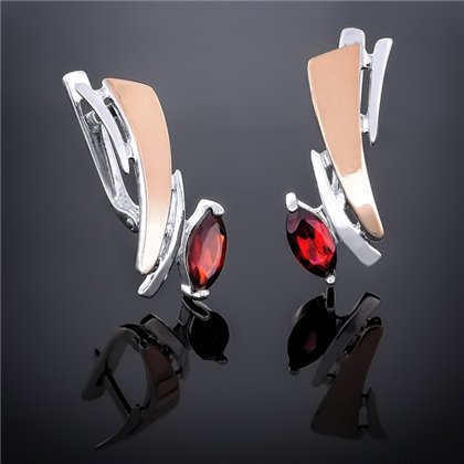 Сережки 78 гранат Rh Timofeev