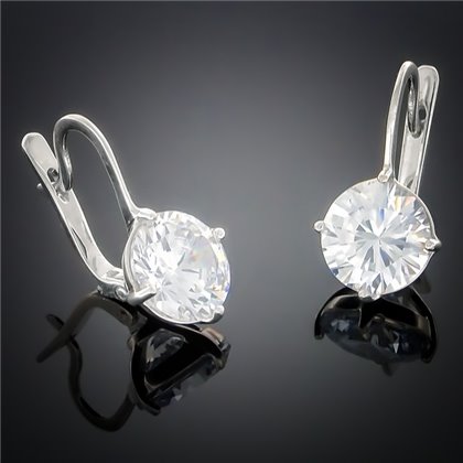 Сережки 137 білий Rh Timofeev