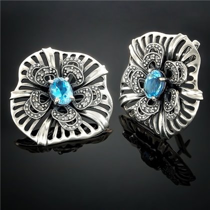 Сережки 161 топаз Timofeev