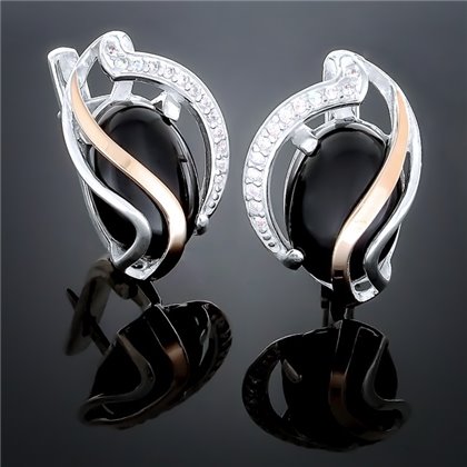 Сережки 198 онікс Rh Timofeev