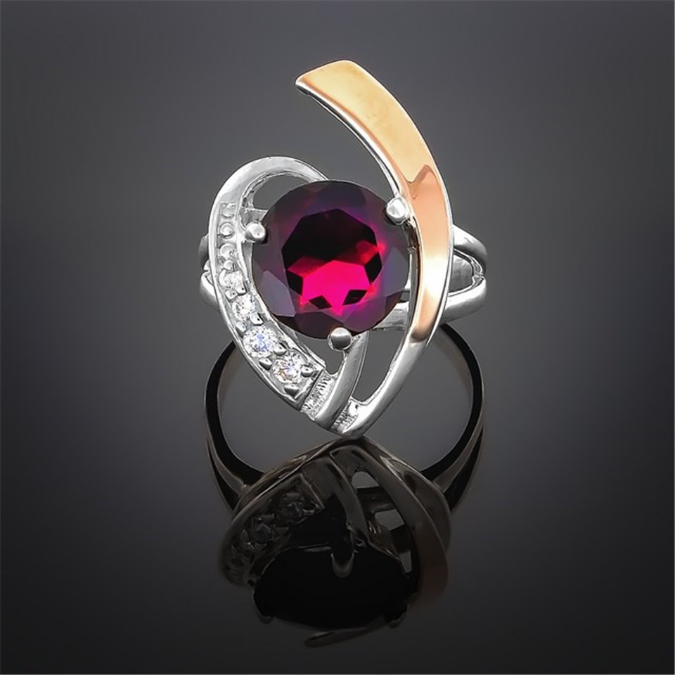 Перстень 179 гранат Rh Timofeev