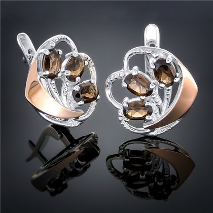 Сережки 263 раухтопаз Rh Timofeev