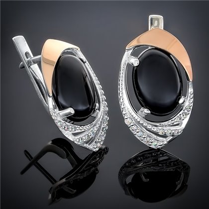 Сережки 305 онікс Rh Timofeev