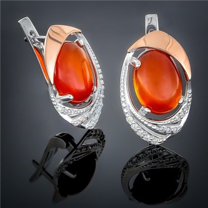 Сережки 305 сердолік Rh Timofeev