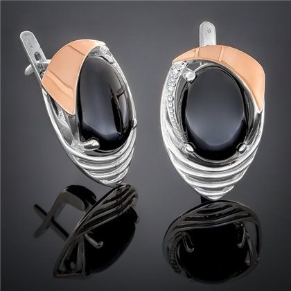 Сережки 307 онікс Rh Timofeev