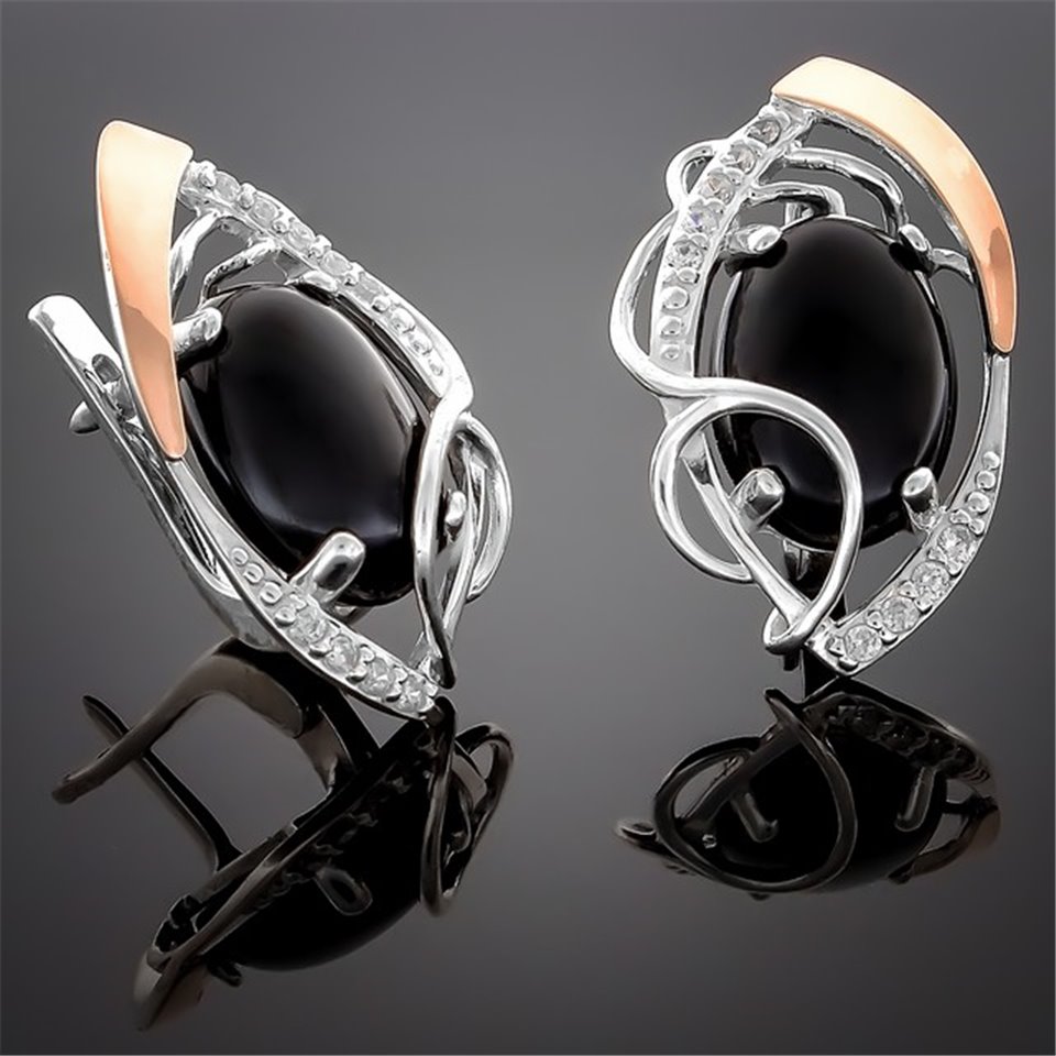 Сережки 309 онікс Rh Timofeev