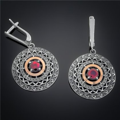 Сережки 352 гранат Timofeev