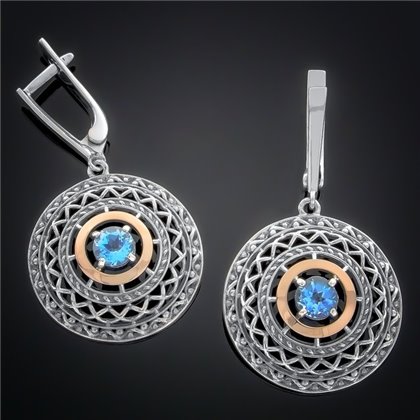 Сережки 352 топаз Timofeev