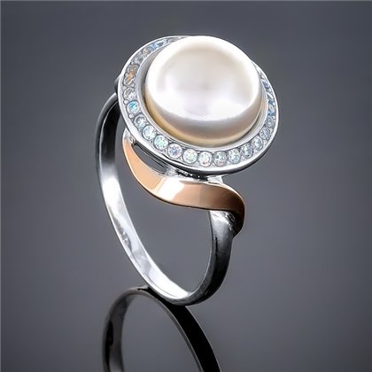 Перстень 193 перлина біла Rh Timofeev