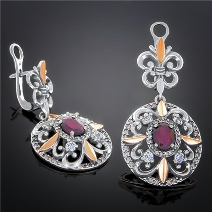 Сережки 366 гранат Timofeev