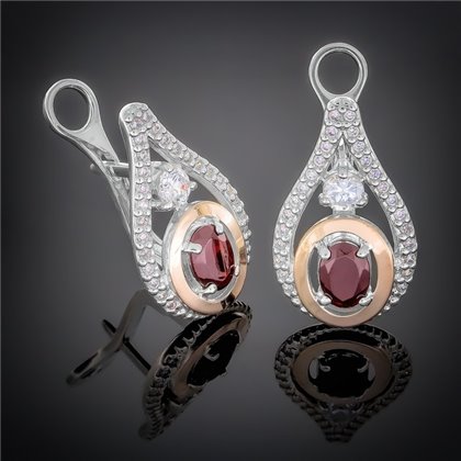 Сережки 373 гранат Rh Timofeev