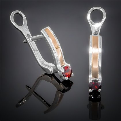 Сережки 376 гранат Rh Timofeev