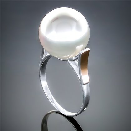 Перстень 197 перлина біла Rh Timofeev