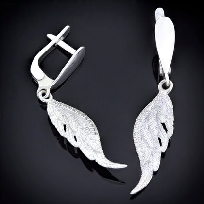 Сережки 513 цирконій білий Rh Timofeev