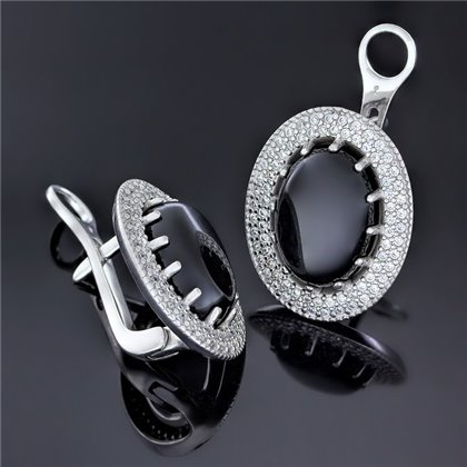 Сережки 476 онікс Rh Timofeev